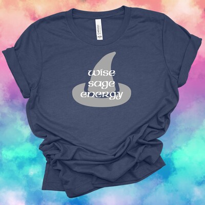 Wise Sage Energy Tshirt, Wizard Mens Shirt, Funny Shirt for Men, Campy Fashion Tee, Fun Adventure Powerful Shirt for Men, Graphic Tee - image1